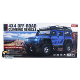 1/10 Blue Crawler Racing Car 4x4 Off-road RC RIR Climbing Vehicle P411 Lights Sound Smoking Winch ESC 540 Brushed Motor Servo