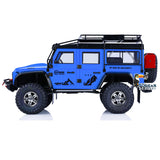 1/10 Blue Crawler Racing Car 4x4 Off-road RC RIR Climbing Vehicle P411 Lights Sound Smoking Winch ESC 540 Brushed Motor Servo