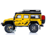 1/10 Crawler Racing Car Yellow 4x4 Off-road RC RIR Climbing Vehicle P411 Lights Sound Smoking Winch ESC 540 Brushed Motor Servo