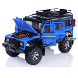 1/10 Blue Crawler Racing Car 4x4 Off-road RC RIR Climbing Vehicle P411 Lights Sound Smoking Winch ESC 540 Brushed Motor Servo