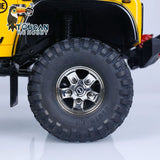 1/10 Crawler Racing Car Yellow 4x4 Off-road RC RIR Climbing Vehicle P411 Lights Sound Smoking Winch ESC 540 Brushed Motor Servo