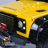 1/10 Crawler Racing Car Yellow 4x4 Off-road RC RIR Climbing Vehicle P411 Lights Sound Smoking Winch ESC 540 Brushed Motor Servo