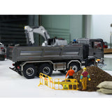 1:14 Hydraulic Radio Control Tipper Truck 8x8 RC 2 Speed Dump Truck Sound Light Assemble and Painted