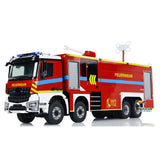 1/14 RC Fire Fighting Truck 8x8 Radio Control Fire Car Light Sound Metal Chassis 3-speed Transmission Lighting and Sound System