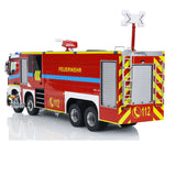 1/14 RC Fire Fighting Truck 8x8 Radio Control Fire Car Light Sound Metal Chassis 3-speed Transmission Lighting and Sound System