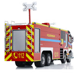 1/14 RC Fire Fighting Truck 8x8 Radio Control Fire Car Light Sound Metal Chassis 3-speed Transmission Lighting and Sound System