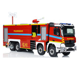 1/14 RC Fire Fighting Truck 8x8 Radio Control Fire Car Light Sound Metal Chassis 3-speed Transmission Lighting and Sound System