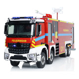 1/14 RC Fire Fighting Truck 8x8 Radio Control Fire Car Light Sound Metal Chassis 3-speed Transmission Lighting and Sound System