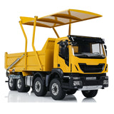 1/14 Hydraulic RC Tipper Truck Metal Flip-over Cover Remote Control 8x8 Dump Car Light Sound System