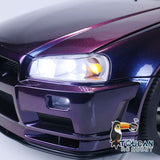 1/8 Capo RC Racing Car MidNight Purple Model for GTR R34 RTR Drift Vehicle High-end with Metal Brushless Light Control System