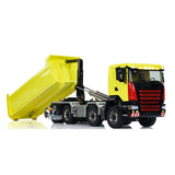 Metal 1/14 Hydraulic RC Roll Off Dumper Truck 8x8 Differential Lock Axles 3Speed Transmitter Light Sound