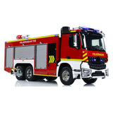 1/14 RC Fire Vehicles 6x4 Remote Control Fire Fighting Truck 3-speed Gearbox Lighting and Sound System Assembled Painted