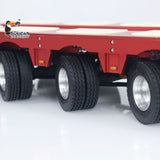 128CM 1/14 4 Axles RC Heavy Trailer DG-999 CNC Gooseneck Trailers for Tractor Truck Assembled and Painted WITH Light System