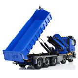 1/14 10x10 RC Hydraulic Crane Remote Control Truck Full Dump Car 3-speed Gearbox with U-shaped High Standard Bucket Timber Flatbed