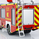 4x2 RC Fire Fighting Truck 1:14 3-speed Transmission Radio Control Fire Vehicles Lighting and Sound System Assembled and Painte