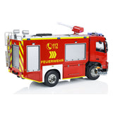 1/14 4x2 RC Fire Vehicles Radio Control Fire Fighting Truck 3-speed Transmission Lighting and Sound System Assembled and Painte