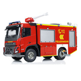 1/14 4x2 RC Fire Vehicles Radio Control Fire Fighting Truck 3-speed Transmission Lighting and Sound System Assembled and Painte