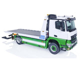 JDM 196 1/14 RC Flatbed Wrecker Tow Truck for Benz 4x4 Recovery Vehicle Model with Sound Light System 3-Speed Transmission