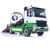 JDM 196 1/14 RC Flatbed Wrecker Tow Truck for Benz 4x4 Recovery Vehicle Model with Sound Light System 3-Speed Transmission