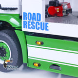 JDM 196 1/14 RC Flatbed Wrecker Tow Truck for Benz 4x4 Recovery Vehicle Model with Sound Light System 3-Speed Transmission