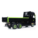 6x6 1/14 Hydraulic RC Dumper Car Metal Roll-on Full Dump Truck Rear Axle Lifting with 3-speed Transmission Light Sound System