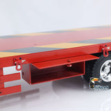 Metal Semi-trailer 4-Axle Trailer for 1/14 RC Tractor Truck Remote Contro Car Hobby Model DIY Toy Accessory Assembled Painted