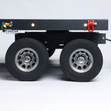 Metal 6 Axles Full Trailer for Excavator Loader 1/10 1/8 1/7 RC Car 1/14 1/12 Hydraulic Tracktor Trucks TOUCAN Painted