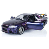 1/8 Capo RC Racing Car MidNight Purple Model for GTR R34 RTR Drift Vehicle High-end with Metal Brushless Light Control System