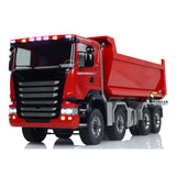 1/14 8x8 RC Hydraulic Roll-on Dumper Trucks Full Dump Truck 3-speed Transmission Differential Lock Axles WITH Sounds Lights