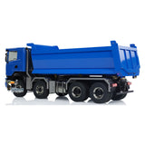 1:14 RC Hydraulic Roll-on Dump Truck 8x8 Radio Control Tipper Car Sounds Lights 3-speed Transmission Differential Lock Axles