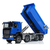 1:14 RC Hydraulic Roll-on Dump Truck 8x8 Radio Control Tipper Car Sounds Lights 3-speed Transmission Differential Lock Axles