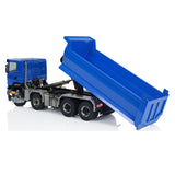 1:14 RC Hydraulic Roll-on Dump Truck 8x8 Radio Control Tipper Car Sounds Lights 3-speed Transmission Differential Lock Axles