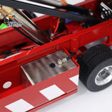 1/14 Metal 3 Axles Hydraulic Dump Trailer Electric Awning for RC Tractor Trucks with Electric Lifting Legs Light System