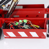 1/14 Metal 3 Axles Hydraulic Dump Trailer Electric Awning for RC Tractor Trucks with Electric Lifting Legs Light System