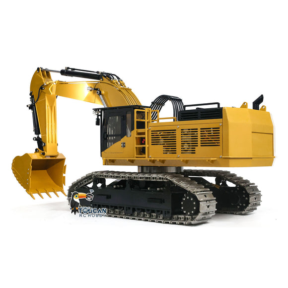 150KG 385CF 1/8 Hydraulic RC Excavator Metal Giant Remote Control Construction Vehicle Assembled Painted Light System Hydraulic System