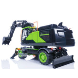 1/14 Metal EC380 MTModel RC Excavator Hydraulic Wheeled Radio Control Engineering Vehicle Grab Tiltable Clamshell Bucket