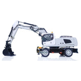 1/14 3-arms RC Hydraulic Excavator R946 Wheeled Metal Remote Control Digger Hobby Model Grab Ripper Tiltable Clamshell Bucket