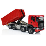 1/14 8x8 RC Hydraulic Roll-on Dumper Trucks Full Dump Truck 3-speed Transmission Differential Lock Axles WITH Sounds Lights