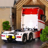 1/14 Finish RC Tractor Truck 770S 6x6 Metal Chassis Light Sound Smoke 3-speed Painted Vehicle