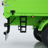 3 Axles 1/14 Metal Semi Trailer Manual Lifting Legs Lights for Radio Control Tractor Truck DIY TAMIYA Lorry Model RC Dump Truck