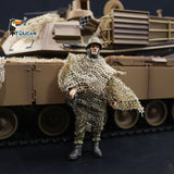 Soldier Camouflage Net for Henglong 1/16 RC Panzer Radio Control Tank 3838 USA M26 Emulated Model Tiger I DIY Car Bulldog 3839