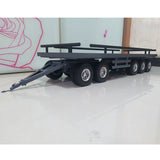 Metal 5 Axles Trailer for 1/14 RC Hydraulic Dump Radio Controlled Truck Tractor Eletric Car Simulation Hobby Model