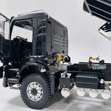 1/14 Hydraulic RC Dumper Truck 6x6 4x4 Remote Control Tipper Car Metal Cabin Light Sound