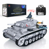 2.4Ghz Henglong 1/16 Scale TK7.0 Upgraded FPV Panzer III H Metal Version RTR RC Model Tank 3849 360 Turret FPV Tracks Idlers