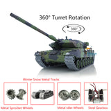 2.4G Henglong 1/16 Scale TK7.0 Leopard2A6 RTR RC BB IR Tank 3889 W/ 360 Turret Metal Idlers Tracks Sprockets Smoke Sound