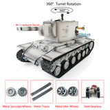 Henglong 1/16 TK7.0 Soviet KV-2 Ready To Run Radio Controlled Tank 3949 360 Turret Smoke Sound Metal Tracks Sprockets Idlers