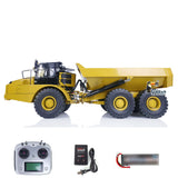 1/14 Metal DIM K745 745D Yellow Hydraulic RC Articulated Truck 6*6 Pump Valve Cylinder Light Sound FS-i6S Cabin Decorative Sticker