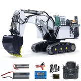 Metal 1/25 R9800 RC Hydraulic Equipment Excavator Heavy Duty Remote Control Diggers Double Pump PNP RTR Hobby Models