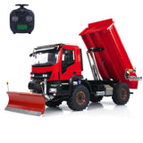 1/14 RC Hydraulic Dumper Truck 4x4 Metal Remote Control Tipper Car Snow Shovel with Hydraulic System Sound & Light System Painted