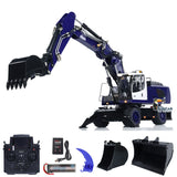 1/14 R946 Wheeled Hydraulic RC Excavator Remote Control Digger Model Grab Ripper with 8-Ways Hydraulic Valves 4 Wheels Drive